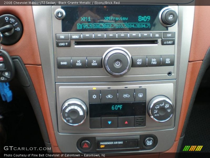 Black Granite Metallic / Ebony/Brick Red 2008 Chevrolet Malibu LTZ Sedan