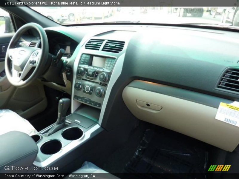 Kona Blue Metallic / Medium Light Stone 2011 Ford Explorer FWD