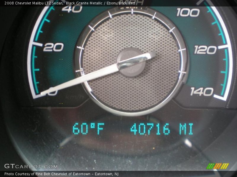 Black Granite Metallic / Ebony/Brick Red 2008 Chevrolet Malibu LTZ Sedan