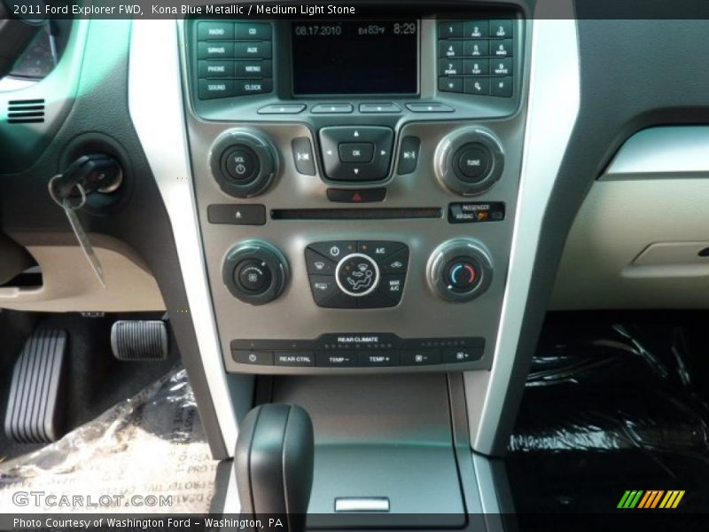Kona Blue Metallic / Medium Light Stone 2011 Ford Explorer FWD