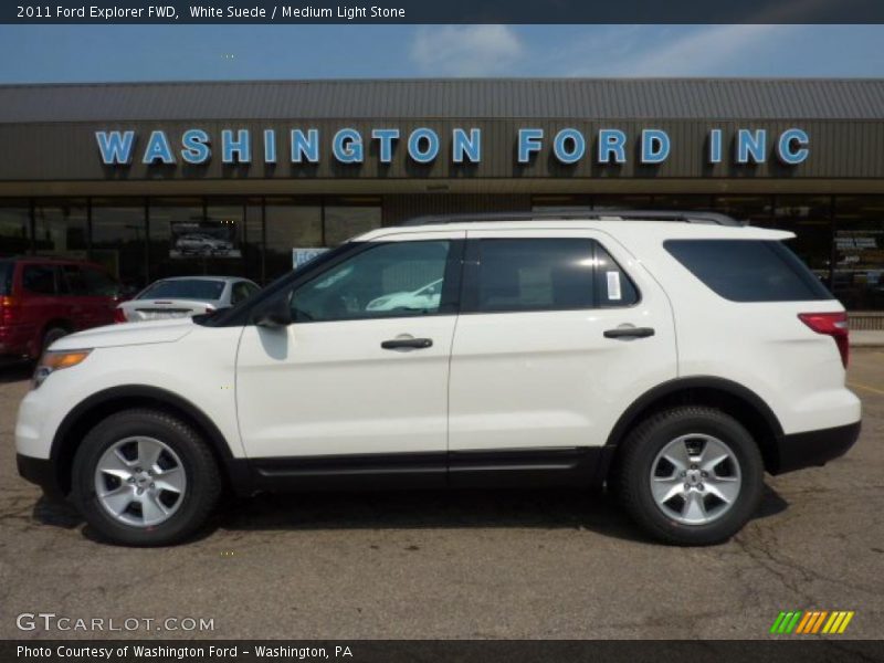 White Suede / Medium Light Stone 2011 Ford Explorer FWD