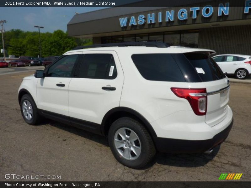 White Suede / Medium Light Stone 2011 Ford Explorer FWD