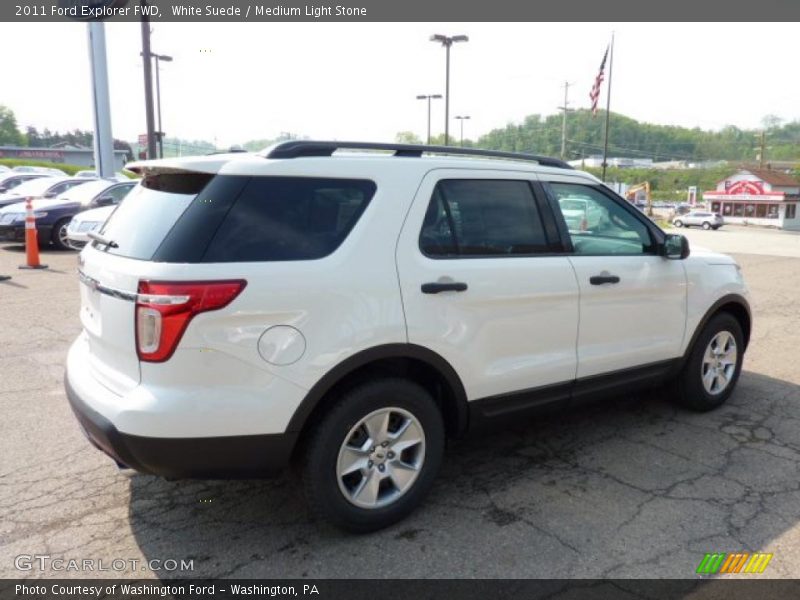 White Suede / Medium Light Stone 2011 Ford Explorer FWD