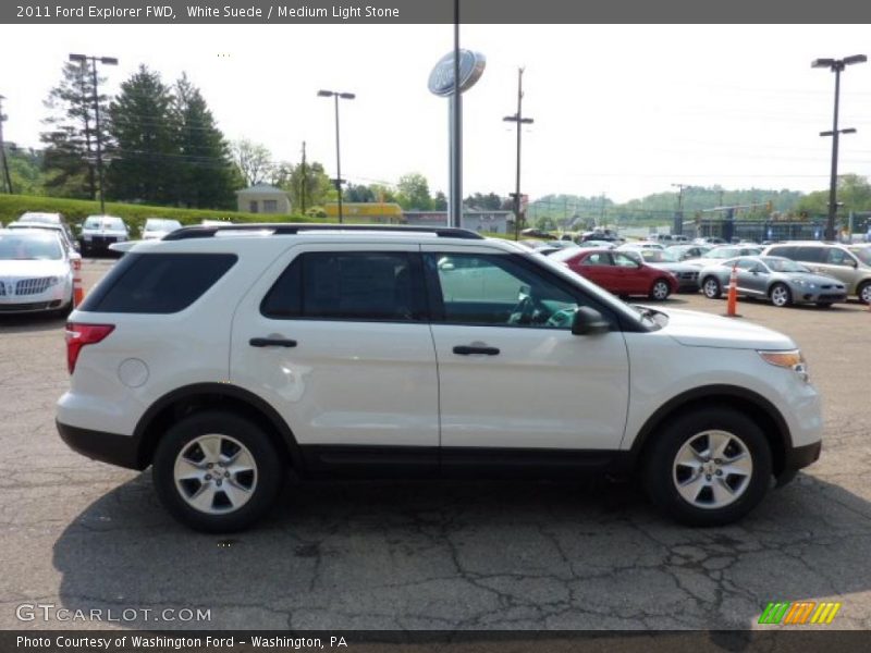White Suede / Medium Light Stone 2011 Ford Explorer FWD