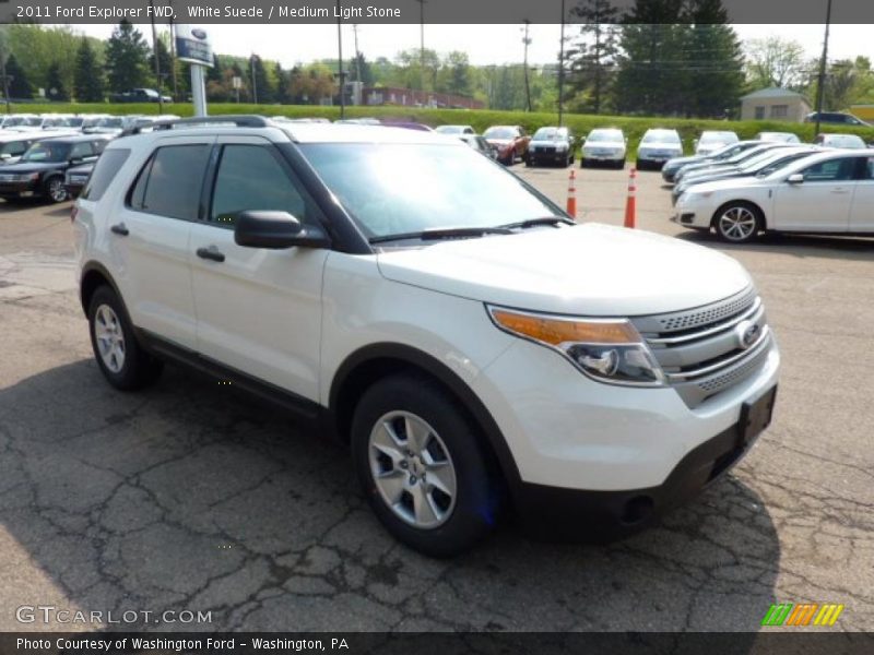 White Suede / Medium Light Stone 2011 Ford Explorer FWD