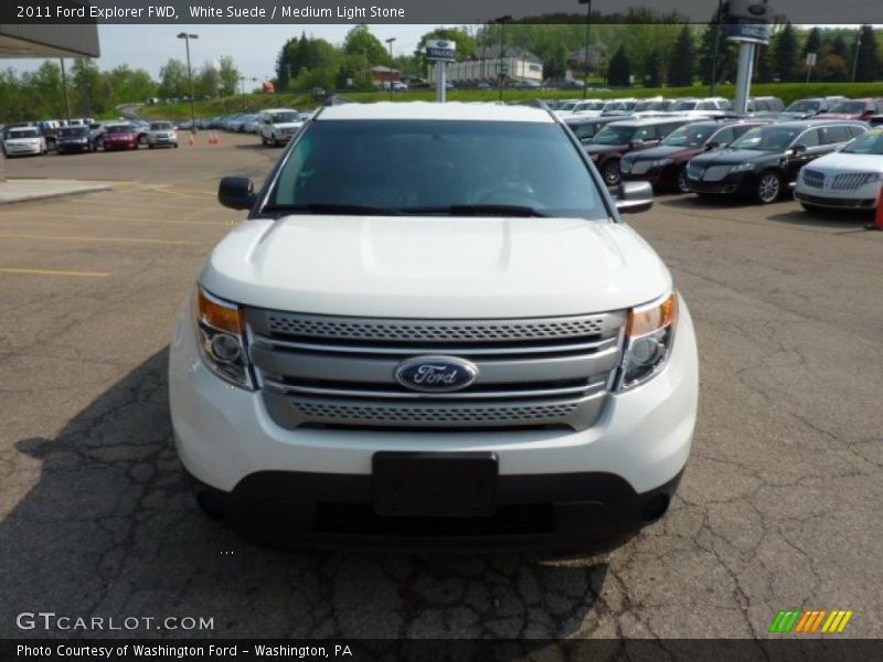 White Suede / Medium Light Stone 2011 Ford Explorer FWD