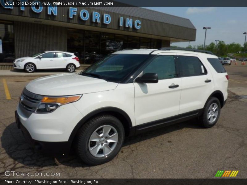 White Suede / Medium Light Stone 2011 Ford Explorer FWD