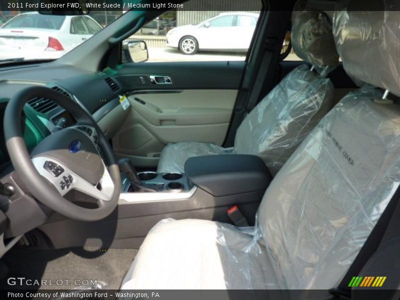 White Suede / Medium Light Stone 2011 Ford Explorer FWD