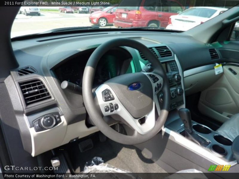 White Suede / Medium Light Stone 2011 Ford Explorer FWD