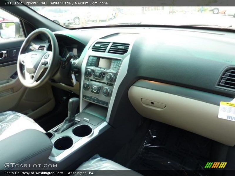White Suede / Medium Light Stone 2011 Ford Explorer FWD