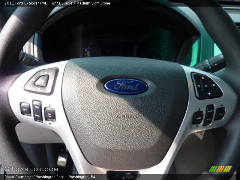 White Suede / Medium Light Stone 2011 Ford Explorer FWD