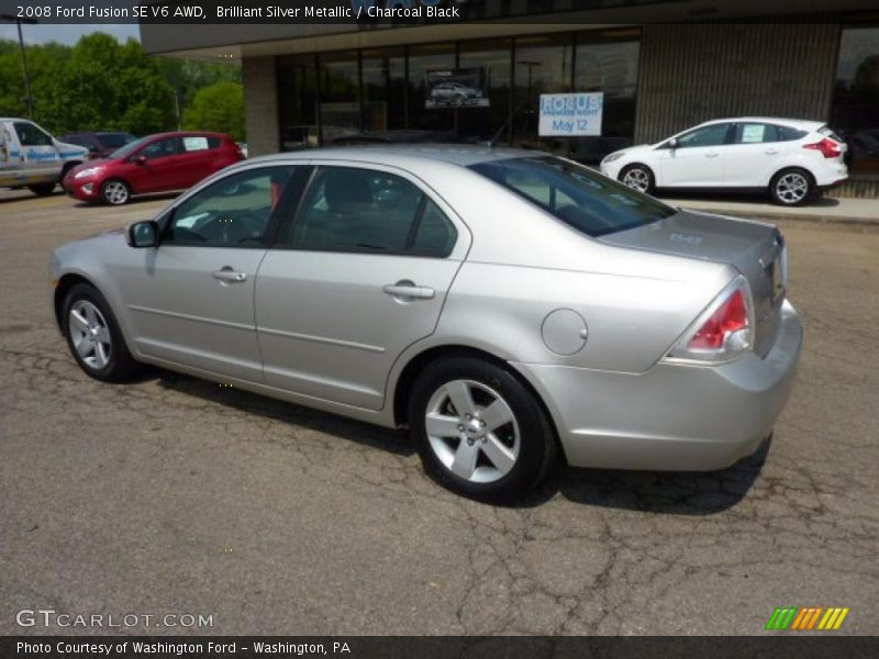 Brilliant Silver Metallic / Charcoal Black 2008 Ford Fusion SE V6 AWD