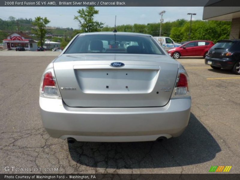 Brilliant Silver Metallic / Charcoal Black 2008 Ford Fusion SE V6 AWD