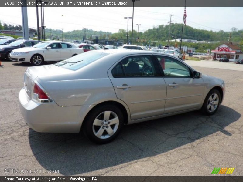 Brilliant Silver Metallic / Charcoal Black 2008 Ford Fusion SE V6 AWD