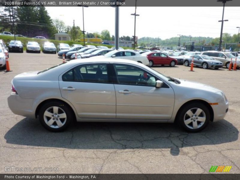 Brilliant Silver Metallic / Charcoal Black 2008 Ford Fusion SE V6 AWD