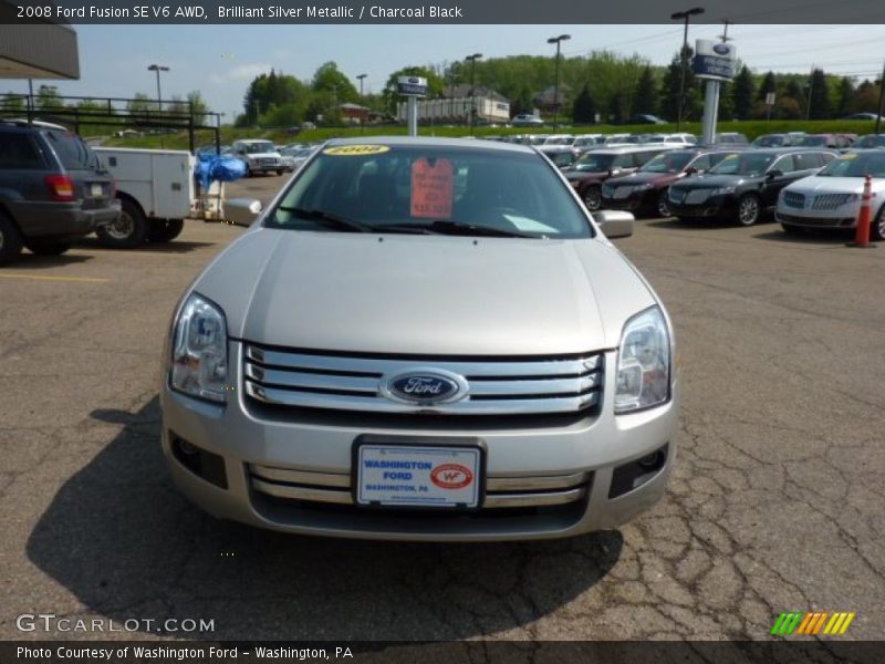 Brilliant Silver Metallic / Charcoal Black 2008 Ford Fusion SE V6 AWD