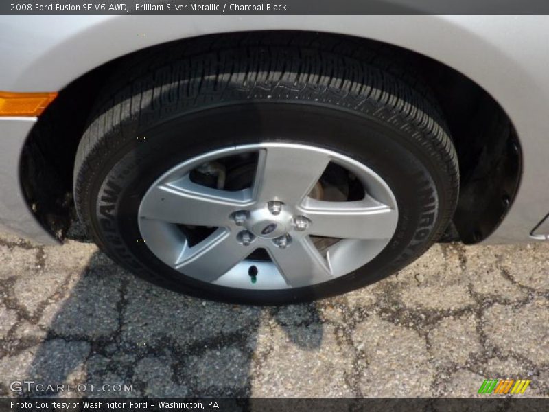 Brilliant Silver Metallic / Charcoal Black 2008 Ford Fusion SE V6 AWD