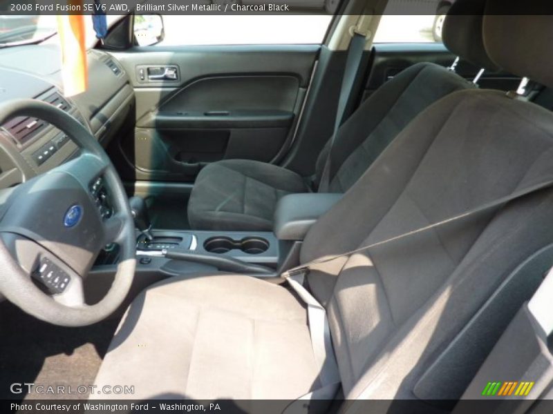 Brilliant Silver Metallic / Charcoal Black 2008 Ford Fusion SE V6 AWD