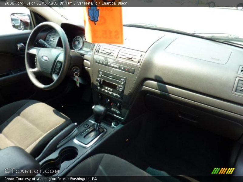 Brilliant Silver Metallic / Charcoal Black 2008 Ford Fusion SE V6 AWD