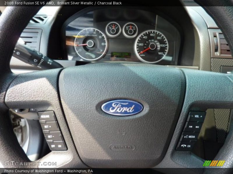Brilliant Silver Metallic / Charcoal Black 2008 Ford Fusion SE V6 AWD