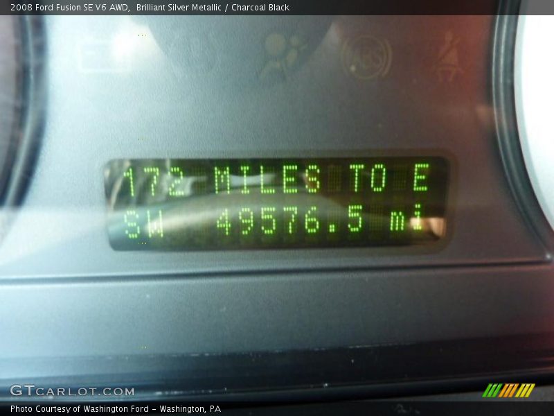 Brilliant Silver Metallic / Charcoal Black 2008 Ford Fusion SE V6 AWD