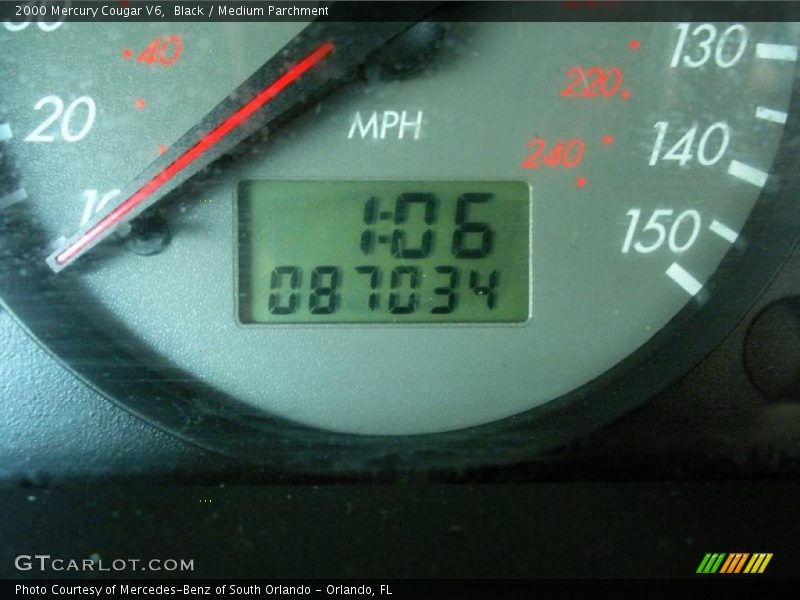 Black / Medium Parchment 2000 Mercury Cougar V6