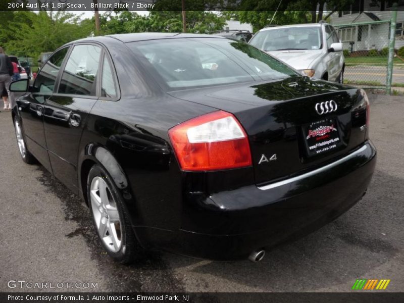 Brilliant Black / Ebony 2004 Audi A4 1.8T Sedan