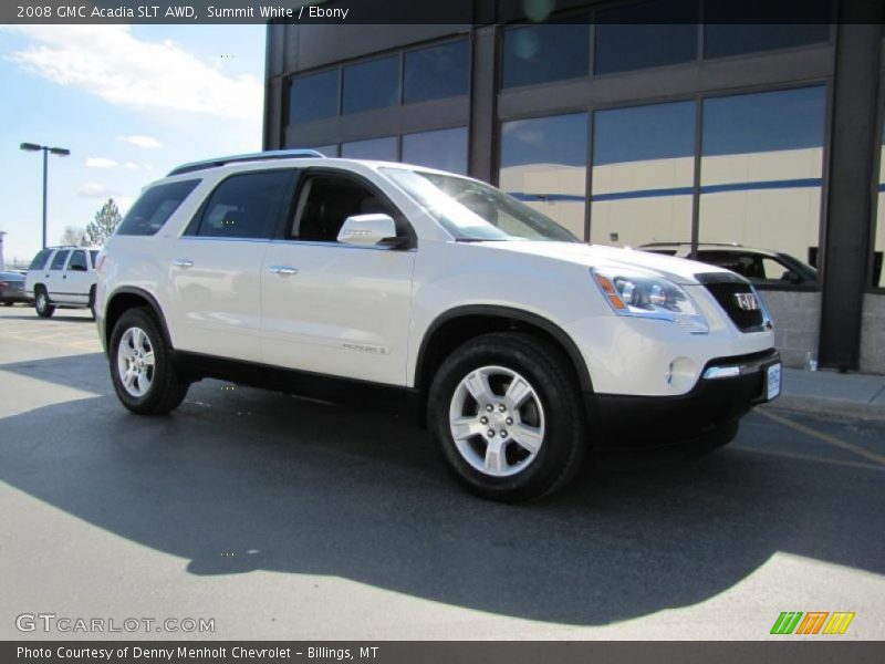 Summit White / Ebony 2008 GMC Acadia SLT AWD