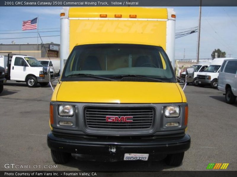 Yellow / Neutral 2001 GMC Savana Cutaway 3500 Commercial Moving Truck