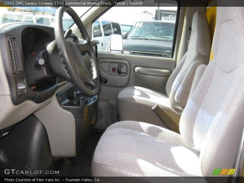 Yellow / Neutral 2001 GMC Savana Cutaway 3500 Commercial Moving Truck