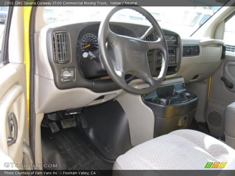 Yellow / Neutral 2001 GMC Savana Cutaway 3500 Commercial Moving Truck