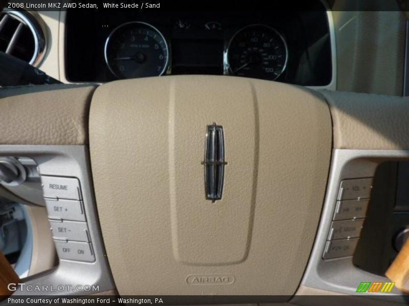 White Suede / Sand 2008 Lincoln MKZ AWD Sedan