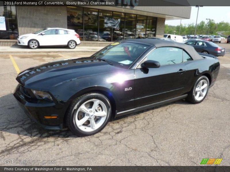 Ebony Black / Charcoal Black 2011 Ford Mustang GT Convertible