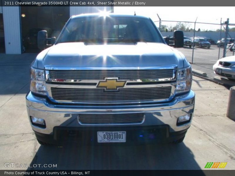 Sheer Silver Metallic / Ebony 2011 Chevrolet Silverado 3500HD LT Crew Cab 4x4