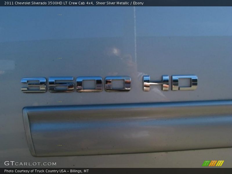 Sheer Silver Metallic / Ebony 2011 Chevrolet Silverado 3500HD LT Crew Cab 4x4