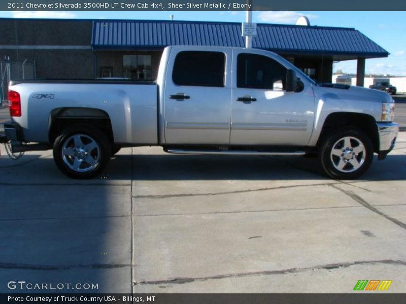 Sheer Silver Metallic / Ebony 2011 Chevrolet Silverado 3500HD LT Crew Cab 4x4