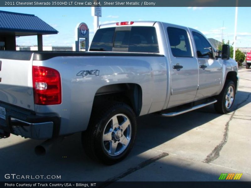 Sheer Silver Metallic / Ebony 2011 Chevrolet Silverado 3500HD LT Crew Cab 4x4