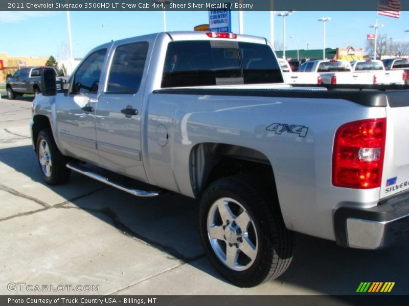 Sheer Silver Metallic / Ebony 2011 Chevrolet Silverado 3500HD LT Crew Cab 4x4