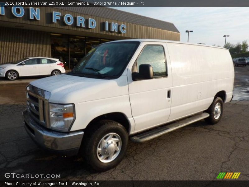 Oxford White / Medium Flint 2010 Ford E Series Van E250 XLT Commericial