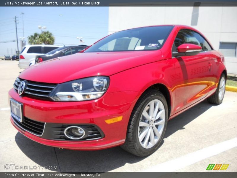 Salsa Red / Titan Black 2012 Volkswagen Eos Komfort