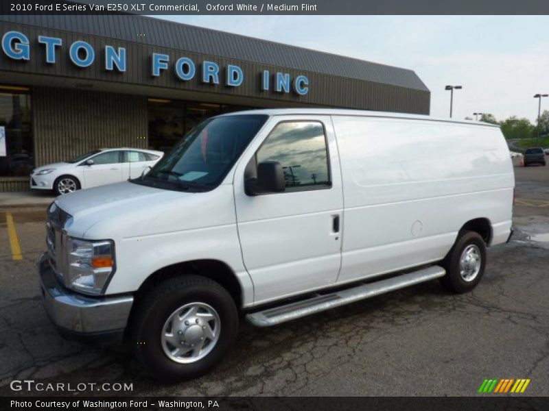 Oxford White / Medium Flint 2010 Ford E Series Van E250 XLT Commericial