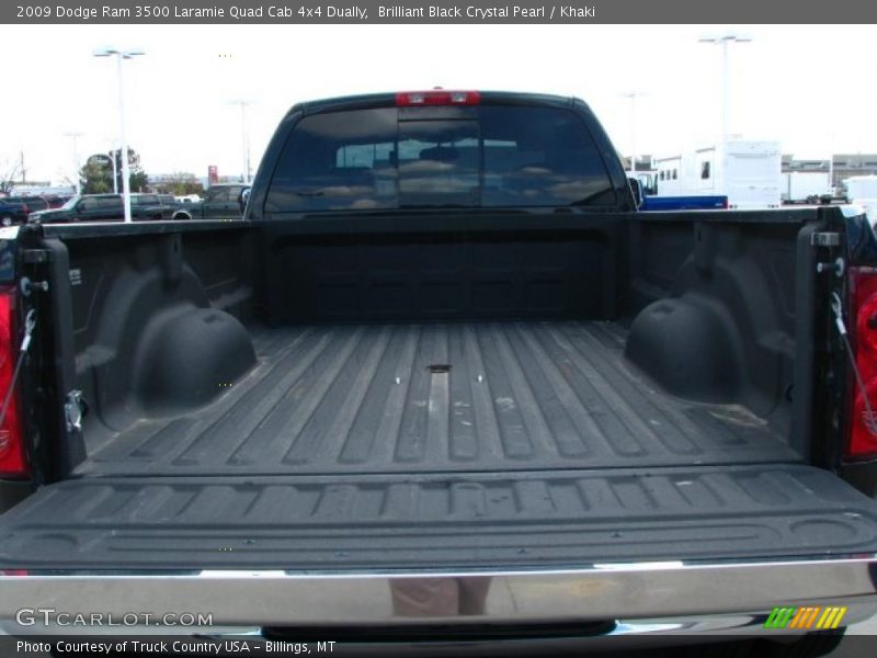 Brilliant Black Crystal Pearl / Khaki 2009 Dodge Ram 3500 Laramie Quad Cab 4x4 Dually