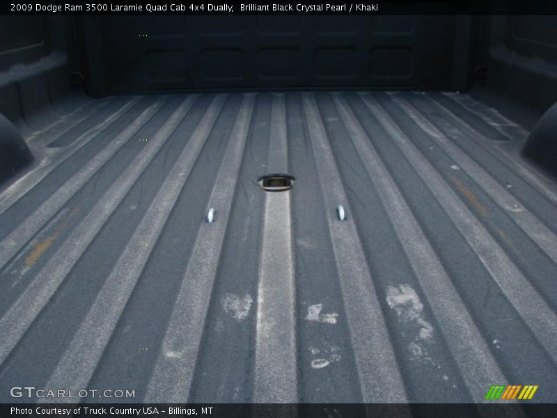 Brilliant Black Crystal Pearl / Khaki 2009 Dodge Ram 3500 Laramie Quad Cab 4x4 Dually