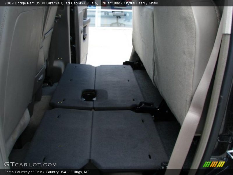 Brilliant Black Crystal Pearl / Khaki 2009 Dodge Ram 3500 Laramie Quad Cab 4x4 Dually