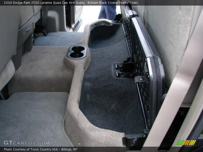 Brilliant Black Crystal Pearl / Khaki 2009 Dodge Ram 3500 Laramie Quad Cab 4x4 Dually
