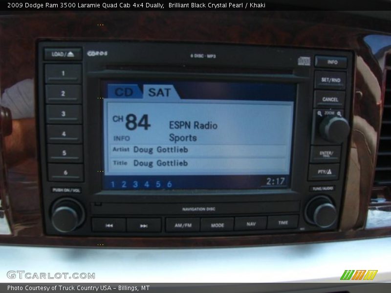 Brilliant Black Crystal Pearl / Khaki 2009 Dodge Ram 3500 Laramie Quad Cab 4x4 Dually