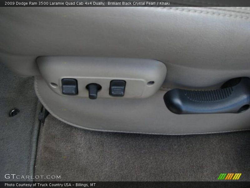 Brilliant Black Crystal Pearl / Khaki 2009 Dodge Ram 3500 Laramie Quad Cab 4x4 Dually