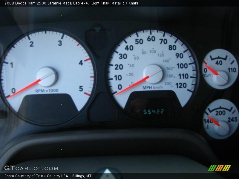 Light Khaki Metallic / Khaki 2008 Dodge Ram 2500 Laramie Mega Cab 4x4