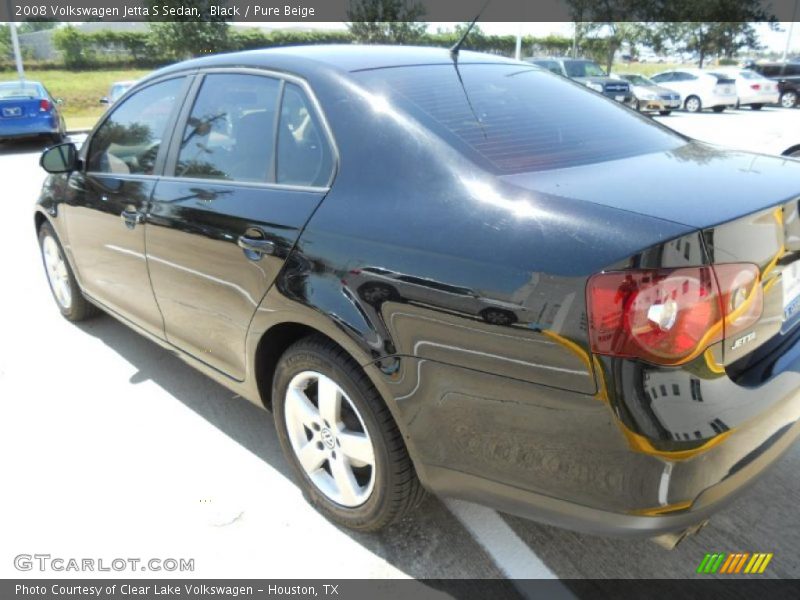Black / Pure Beige 2008 Volkswagen Jetta S Sedan