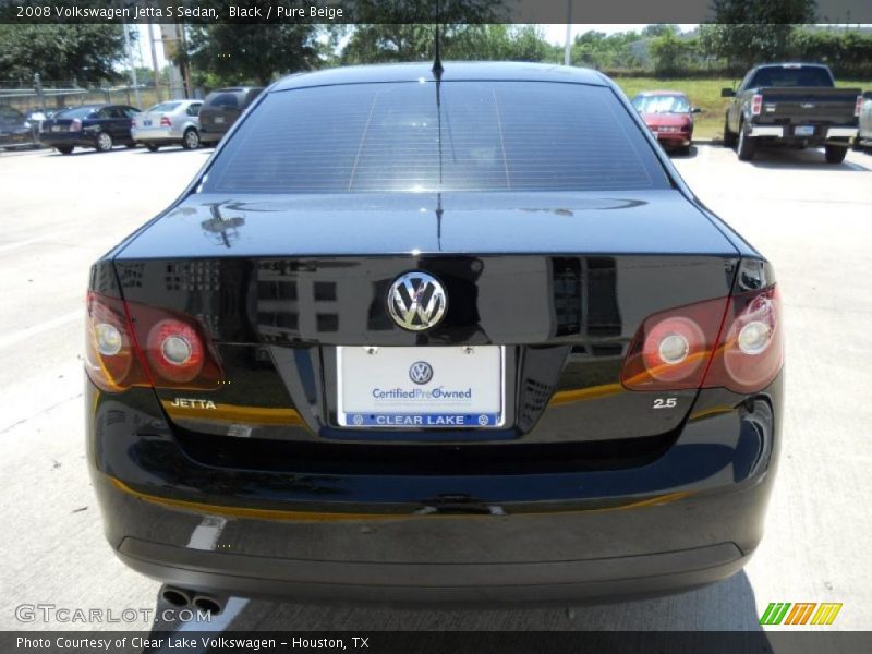 Black / Pure Beige 2008 Volkswagen Jetta S Sedan